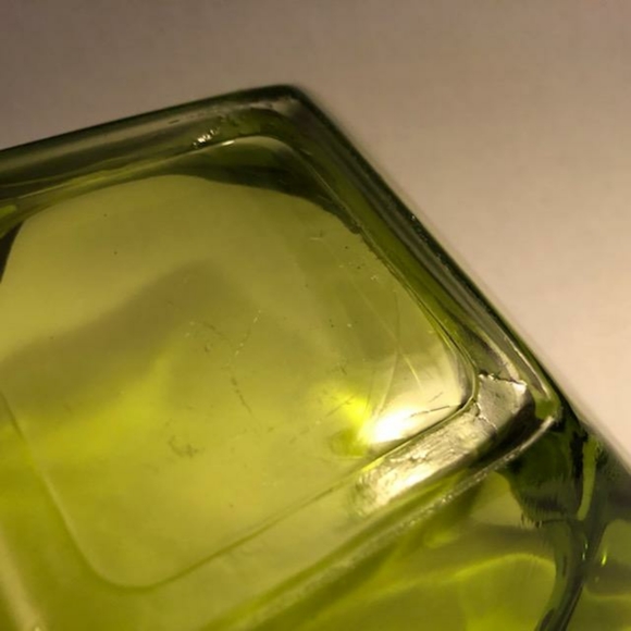 Vintage Anchor Hocking 1970s Avocado Green Square Glass Ashtray Mid Century - Picture 4 of 12